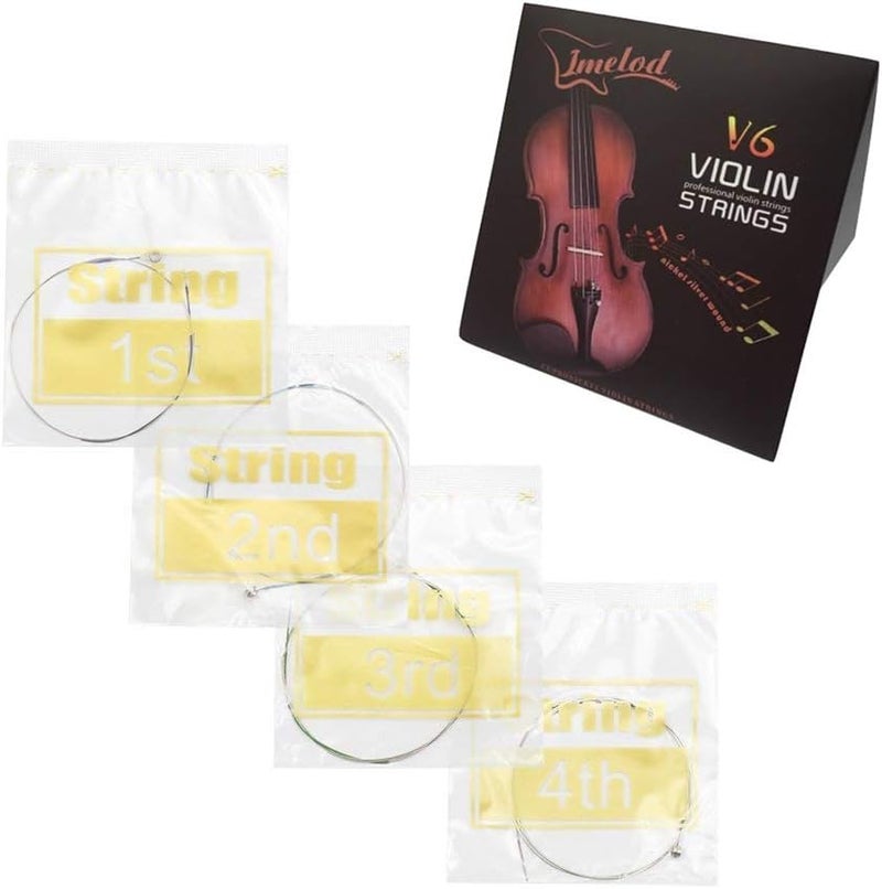 Imelod Violin strings Universal Full Set (G-D-A-E) violin Fiddle String Strings Steel Core Nickel-silver Wound with Nickel-plated Ball End for 4/4 3/4 1/2 1/4 Violins - Image 2